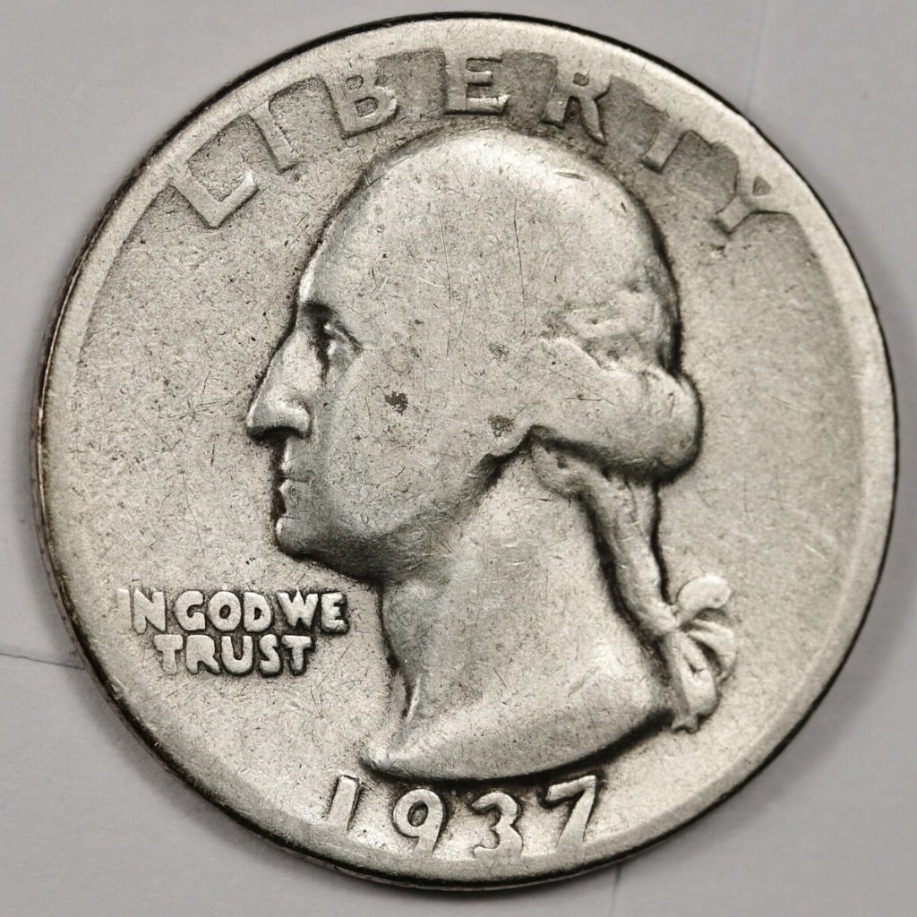 1937 Die Obverse Quarter Doubled