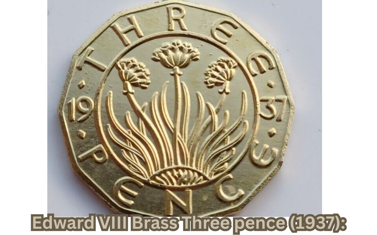 Edward VIII Brass Three pence (1937)