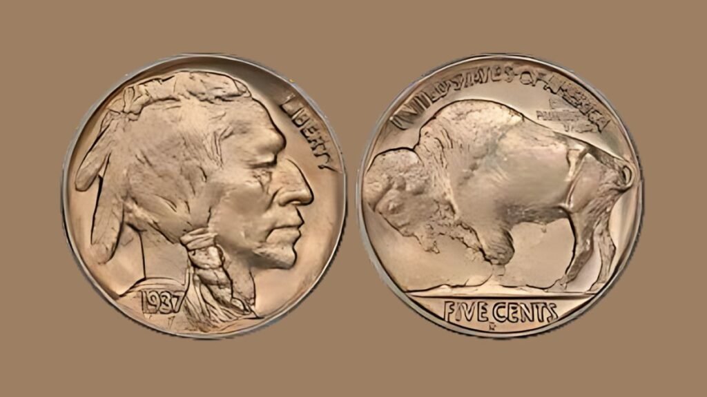 1937-D 3 legged Buffalo Nickel.